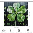 thumbnail image 2 of 4 Pcs Shower Curtain Sets Lucky Green Clover with Rugs Include Waterproof Shower Curtain Non-Slip Rug Toilet Lid Cover Bath Mat Clover Lucky 12 Plastic Hooks for Bathroom Decor Set 72inch X 72inch, 2 of 8