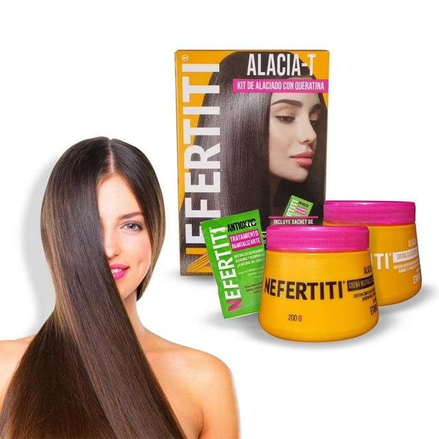 Crema Alaciado Permanente Nefertiti con Queratina Sin Formol Alacia -T