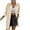 Beige, variant on ShomPort 3/4 Sleeve Shacket Jackets for Women Fall Casual Lapel Button Down Shirts Long Fashion Blouses
