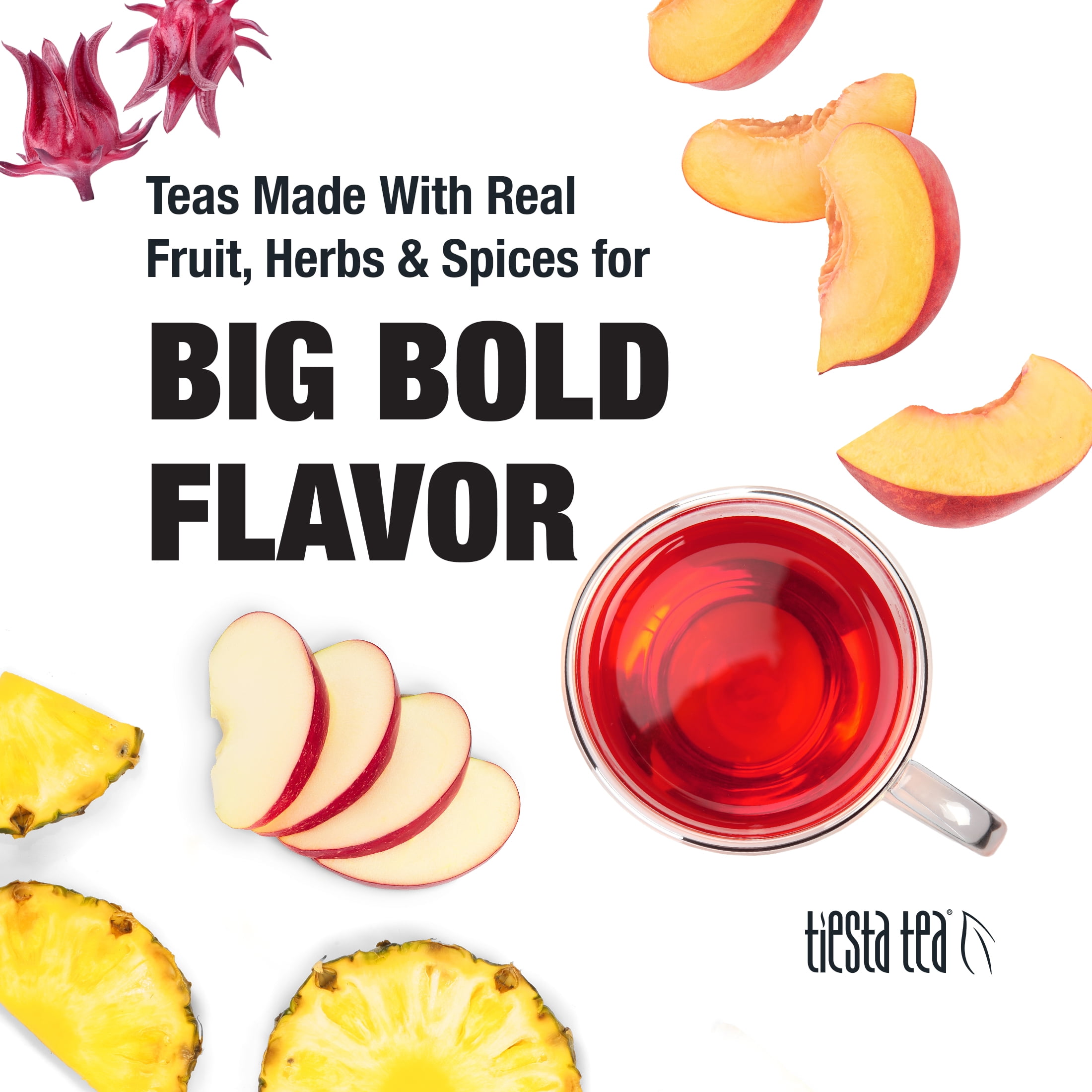 Tiesta Tea - Peach Party, Immunity Loose Leaf Tea Blend, Peach Hibiscus Herbal Tea, Non-Caffeinated Fruit Tea, Make Hot or Iced & Up to 200 Cups, Made w/ Natural Ingredients - 16oz Resealable Pouch