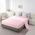 thumbnail image 5 of Feelyou Cartoon Butterfly Bedding Comforter Set 7pcs, Cute Love Heart Queen Bedding Sets, 5 of 8