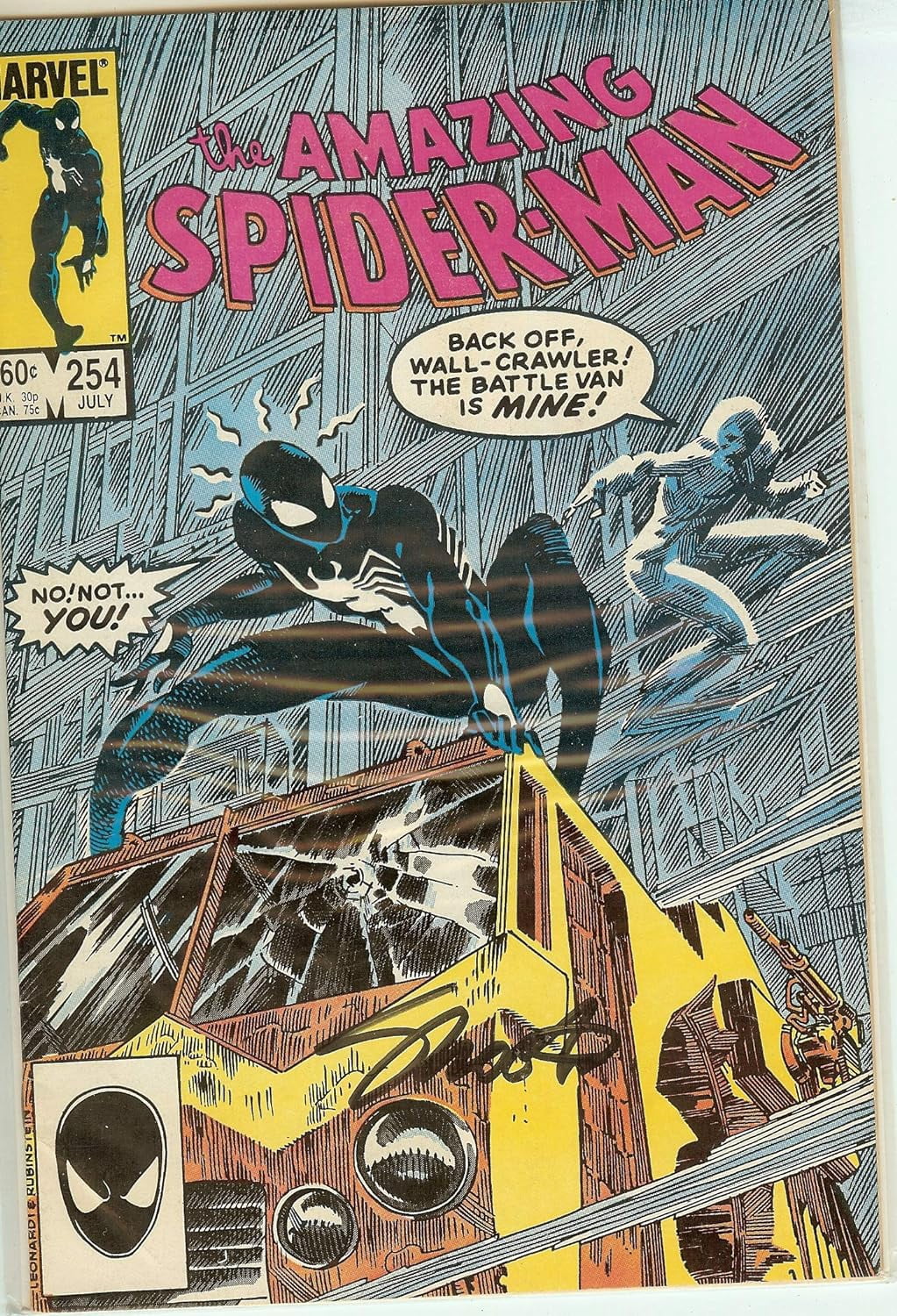 Amazing Spider-Man #254 Signed by Jim Shooter