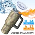 thumbnail image 5 of 40oz Tumbler with Handle and Straw, Vacuum Insulated Stainless Steel Travel Mug, Fits Car Cup Holder, Camo Print, 5 of 6