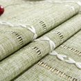 thumbnail image 3 of XINQIHANG Farmhouse Table Runner Rustic Style 13\u201c x 48\u201d, Braided Striped Linen Fall Table Runner 48 Inches Long with Tassels for Dining Room Kitchen Reading Dresser Décor,Green, 3 of 6