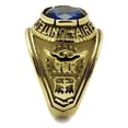 thumbnail image 6 of TK414708G - IP Gold(Ion Plating) Stainless Steel Ring with Synthetic Synthetic Glass in Montana Size 14, 6 of 7