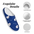 thumbnail image 5 of Goofa Moon Lamb Print Womens Mens Cotton Lightweight House Slippers , Washable Home Slippers,Indoor Comfy Bedroom Cozy Slippers-44/45, 5 of 7