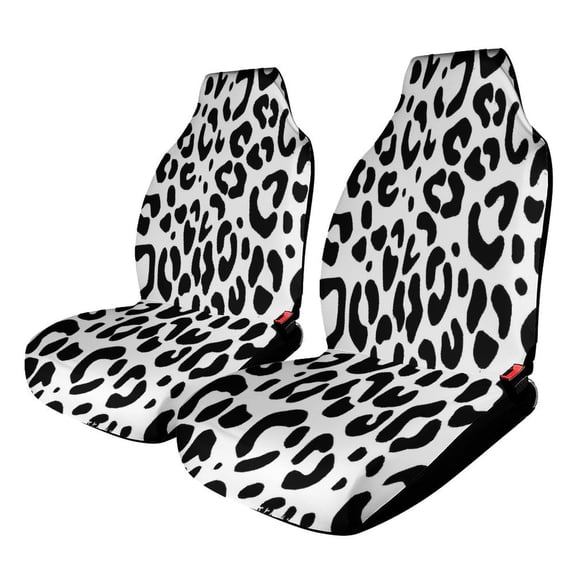 Animal Printing Cow Set of 2Pcs Car Seat Covers Easy Clean Automobile Seat Protector Car Interior Accessories