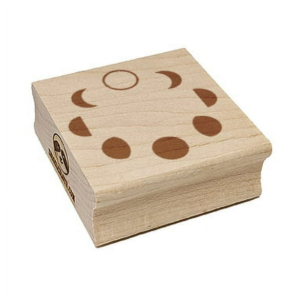 Moon Phases Circle Square Rubber Stamp Stamping Scrapbooking Crafting - Small 1.25in