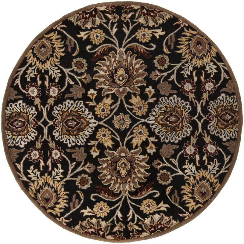 Mark&Day Area Rugs, 4ft Round Eckville Traditional Black Area Rug (4