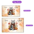 thumbnail image 5 of Hello Fall American Shorthair Scarf Welcome Autumn with Leaves Pumpkins Indoor Rug Cat Lover Kitten Owner Gifts Carpet Living Bed Room Sofa Home Decor - 00011, 5 of 5