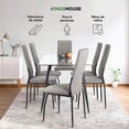 thumbnail image 3 of Juego Comedor 6 Sillas Mesa De Vidrio Templado Luna Moderno gris 7, 3 of 9
