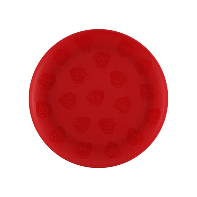Mainstays Strawberry Polypropylene Plate, 1 Pack, Red