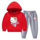 thumbnail image 3 of Hello Kitty-Conjunto de suéter con capucha para niños, Tops estampados bonitos, ropa cálida de lana a la moda para niñas, Otoño e Invierno, 3 of 5