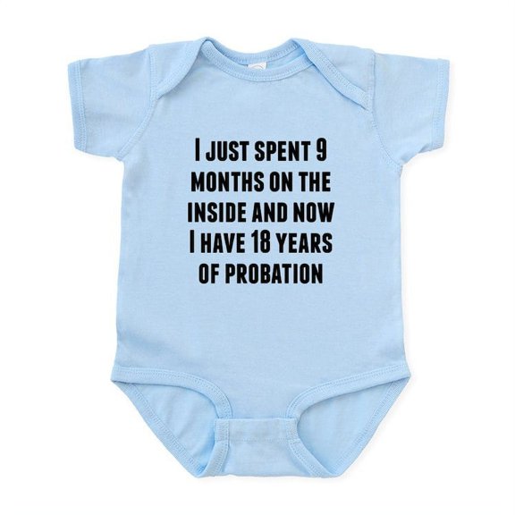 CafePress - 9 Months On The Inside Body Suit - Baby Light Bodysuit, Size Newborn - 24 Months