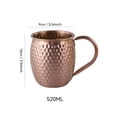 thumbnail image 3 of Hammered Copper Coffee Mug - 304 Stainless Steel Double Wall Vacuum Insulated, Leak-Proof Lid with Handle for Hot/Cold Drinks, Perfect for Home, Office, Travel & Camping, 3 of 6