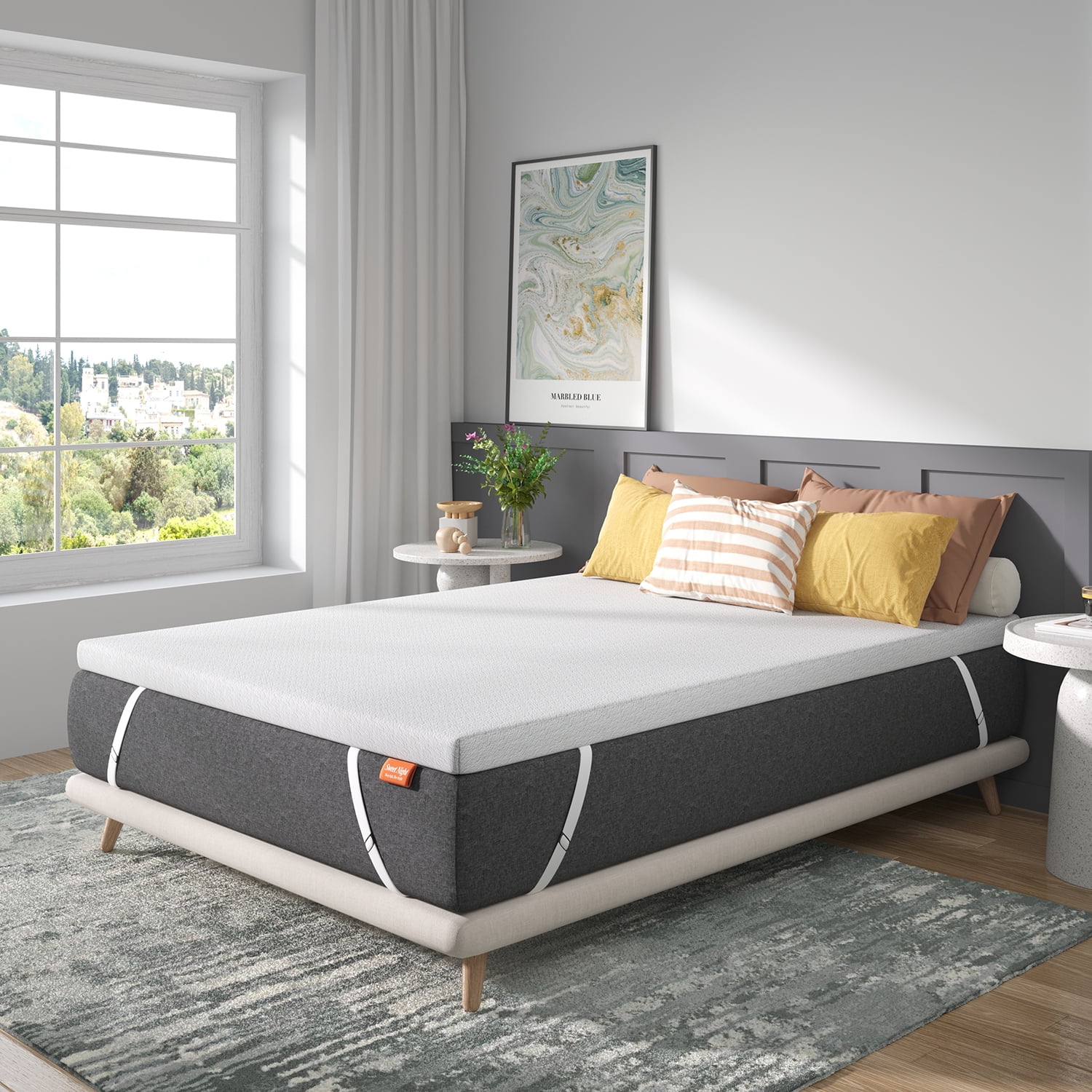 Sweetnight 3 inch Gel Memory Foam Mattresses Topper Twin Size, Medium Soft