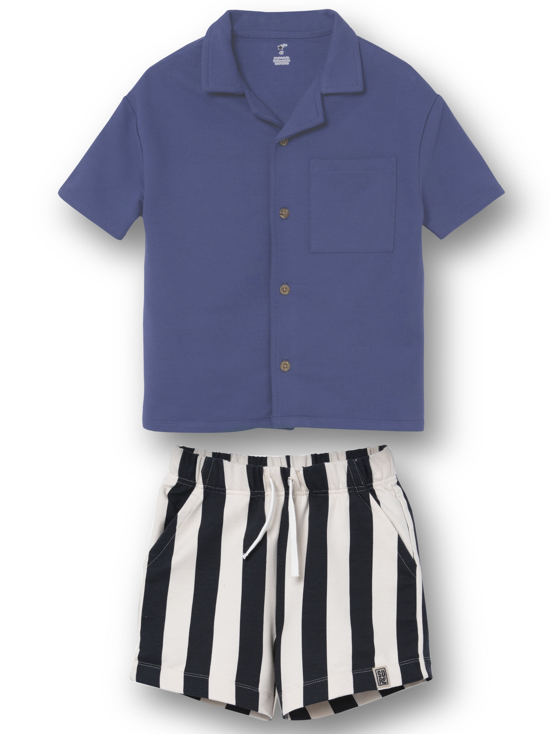 Little Star 100% Organic Cotton 4-Piece Boys Outfit Set