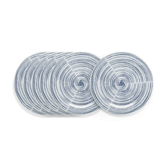 Mainstays Ink Spiral Salad Plate - 6 Pack