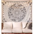 thumbnail image 1 of Tapiz Neasow, poliéster, bohemio, beige, blanco, floral, 150 x 200 cm, 1 of 7