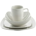 thumbnail image 2 of Gibson Home Everyday Square 16 Piece Porcelain Dinnerware Set - White, 2 of 6