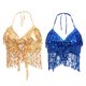 thumbnail image 1 of Traje De Danza Del Vientre De 2 Piezas Sujetador Halter Top Lentejuelas Trajes De Rendimiento Sunnimix Sujetador de traje de baile, 1 of 8