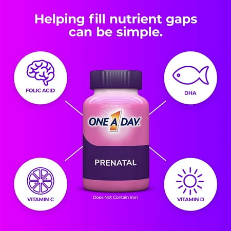 One A Day WOMEN'S PRENATAL GUMMIES 120 Ct (Pack of 2)