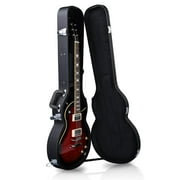Electric Guitar Hard Case for LP Les Paul Type Wooden Hard Shell Lockable Black
