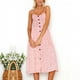 thumbnail image 1 of Vestido con botones,Vestido de verano para mujer, vestido sin mangas con correa ajustable, vestido de verano para mujer, muy recomendado, 1 of 8