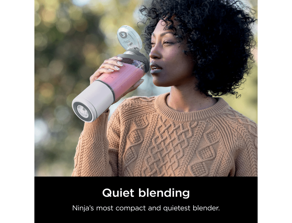 Restored Ninja Blast 16 oz. Personal Portable Blender with Leak Proof Lid and Easy Sip Spout, Perfect for Smoothies, White, BC100WH (Refurbished)