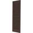 thumbnail image 3 of 12"W x 77"H Americraft Two Equal Louver Exterior Real Wood Shutters (Per Pair), Raisin Brown, 3 of 10