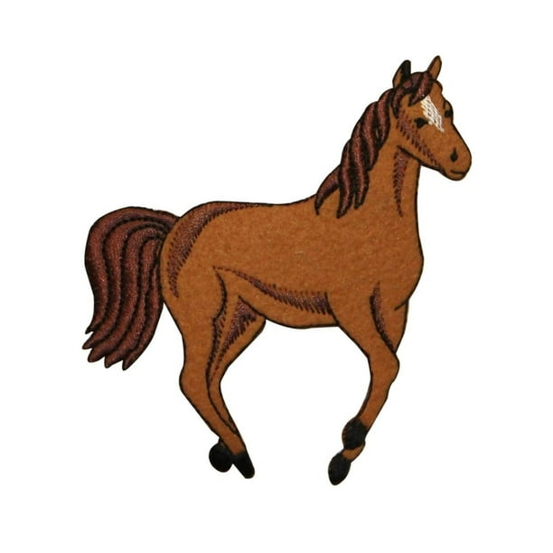 ID 0726Y Wild Horse Running Patch Farm Animal Mare Embroidered Iron On ...