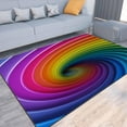 thumbnail image 4 of Optical Illusion Rug Rainbow 3D Geometric Art Rectangle Area Rugs For Bedroom Living Room Not-Slip Floor Mat, 4 of 7