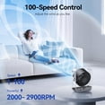 thumbnail image 3 of Ventilador de escritorio USB KIMMOO Turbo con pantalla LED de 100 velocidades, 6,5 cm, 3 of 8