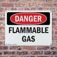 thumbnail image 4 of (2 Pack) Flammable Gas OSHA Danger Sign 14 Inch X 10 Inch Indoor / Outdoor Rust-Free Aluminum Metal Signs for Workplace, Workshop, and Construction Site, Made in the USA, 4 of 8