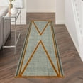 thumbnail image 3 of Casavani Cotton Block Printed Runner Area Rug For Hallway Stair Home Decor Kilim, Orange 2.6x4 feet, 3 of 6