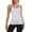White, variant on Women Tank Tops Crew Neck Workout with Built In Bra Side Pockets Yoga Running Fitness Dance Spaghetti Strap Sleeveless Undershirts for Women Purple S