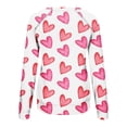 thumbnail image 4 of Diufon Hauts de la Saint-Valentin pour Femmes Manches Longues Col Rond Chandail Décontracté Tendance Mignon Imprimé Graphique Blouse, 4 of 7