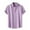 Purple, variant on Iugvhana Men's 100% Cotton Shirt Casual Solid Trendy Texture Shirts Short Sleeve Button Down Hawaiian Shirts with Pocket White M