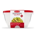 thumbnail image 2 of Rubbermaid TakeAlongs Serving Bowl Food Storage Containers, 3.7 L (15.7 Cup), Ruby Red, 2 Pack, 2 of 7
