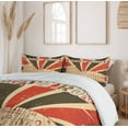 thumbnail image 6 of Ambesonne Saying Duvet Cover Sets, Italian Rome Lettering, 2-Queen, Red Dark Green and White, 6 of 7