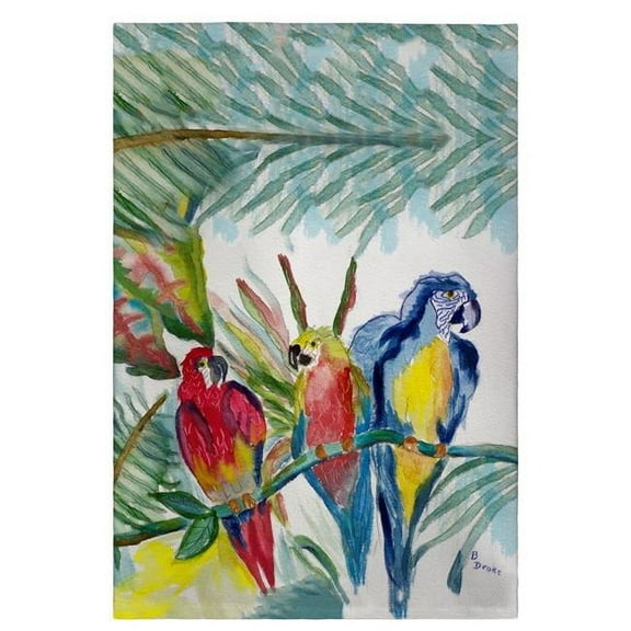 Betsy Drake GT217 Parrot Family Guest Towel - 20 x 20 in.