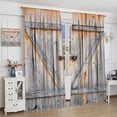 thumbnail image 4 of Rustic Curtain Old Wooden Garage Door Curtain for Living Room Bedroom Blackout Rod Pocket Printed Window Drapes 2 Panel 42x54in, 4 of 6