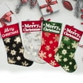 thumbnail image 4 of Christmas Stockings, 19 Inches Xmas Stockings wiht Glitter Silver Snowflake Print, Classic Christmas Stocking Decorations for Family Holiday Party, 4 of 4
