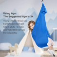 thumbnail image 4 of Children Elastic Hammock Indoor Outdoor Kids Sensory Swing Home Fitness Yoga Hammock Dark Blue, 4 of 4