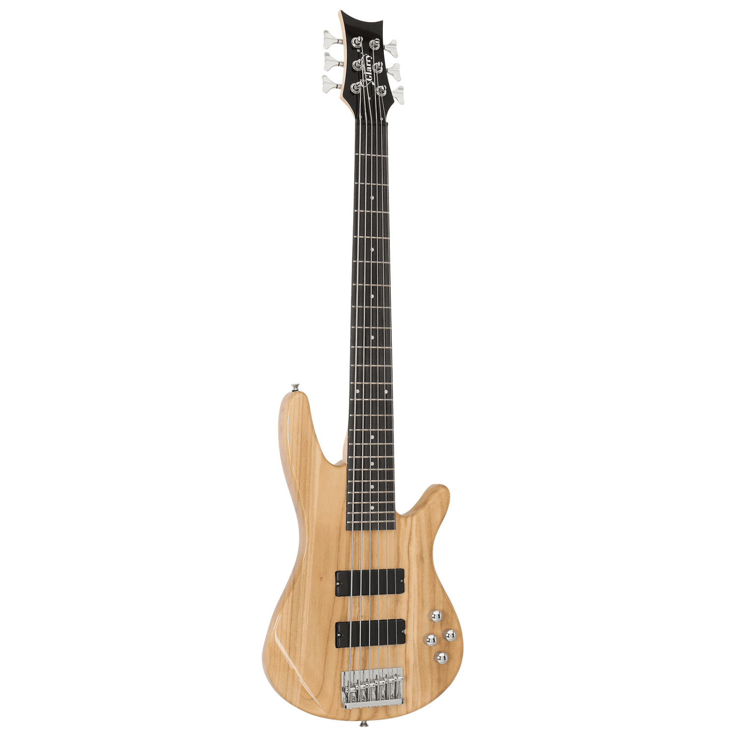 Hassch 6 String Electric Bass Guitar with Big Bag and Strap, Beginner Bass Set with Pick, Connector and Wrench Tool, Burlywood