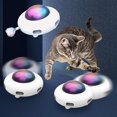 thumbnail image 1 of Juguetes para gatos LANNMXG palo de plumas OVNI plato giratorio, 1 of 5