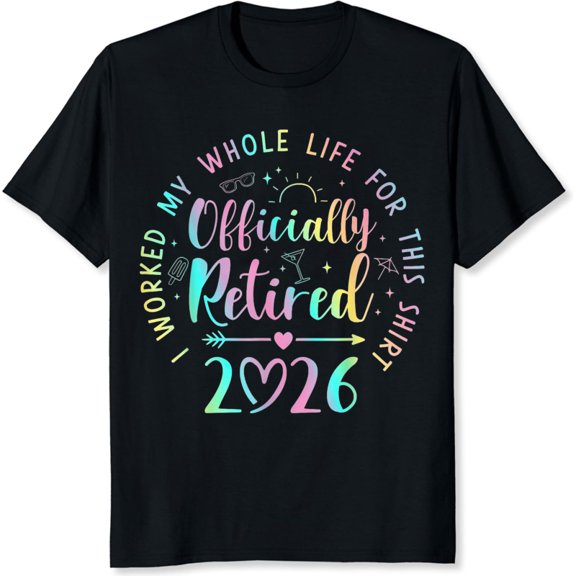100% Cotton Officially Retired 2026 Shirt Design