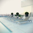 thumbnail image 2 of Modern Contemporary Urban Design Outdoor Patio Balcony Chaise Lounge Chair ( Set of 6), Grey Gray, Aluminum, 2 of 5