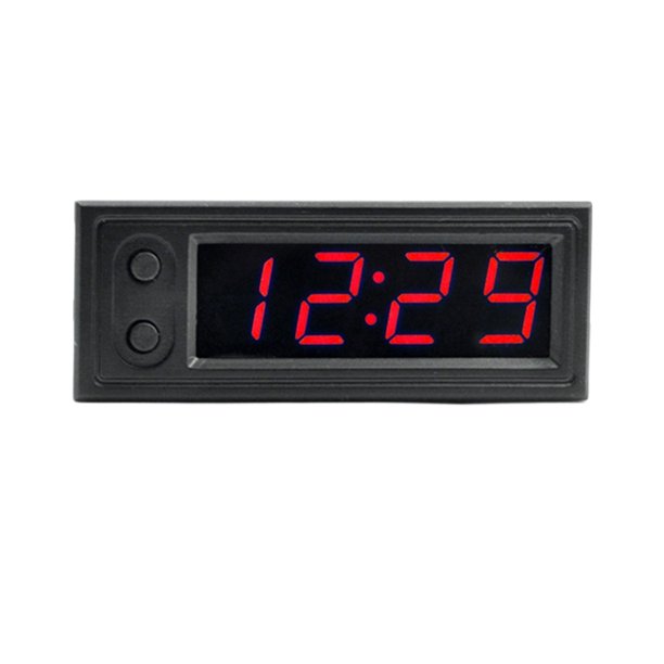 DQrwqpou Termómetro Coche 3 en 1 Voltímetro Reloj Digital 12 V Probador Voltaje (rojo)