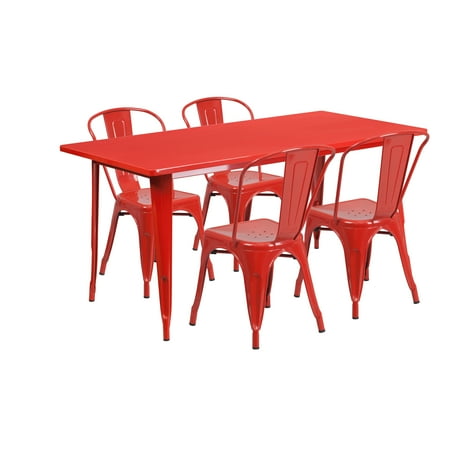 Blue Dining Table And Chairs Flash Furniture 31.5